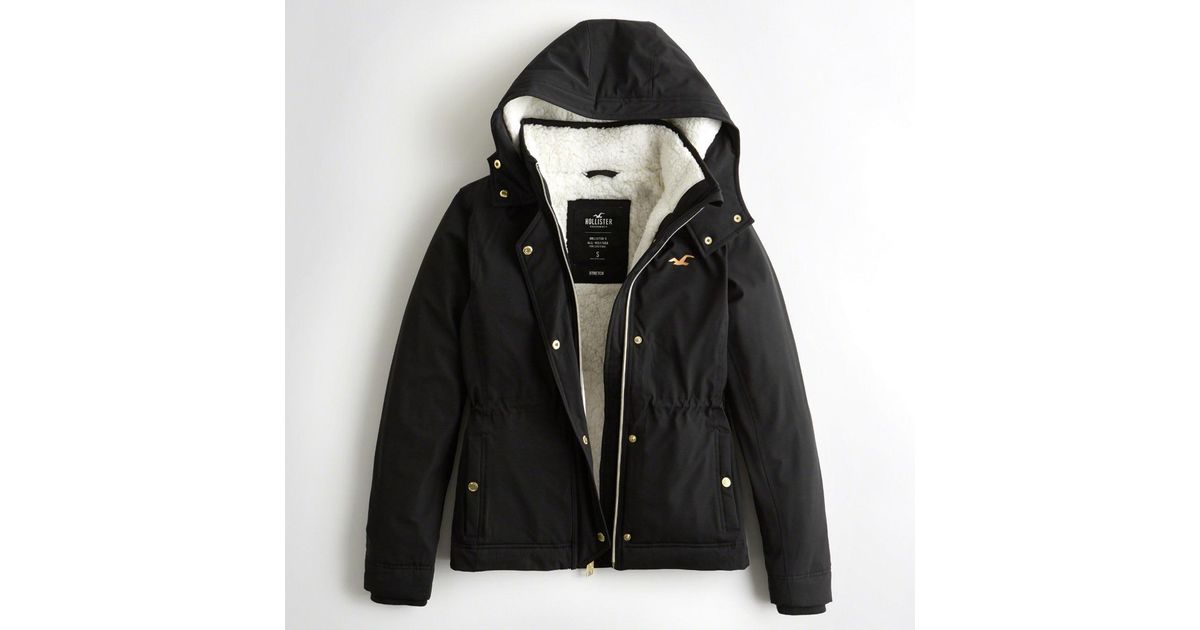 hollister sherpa lined jacket