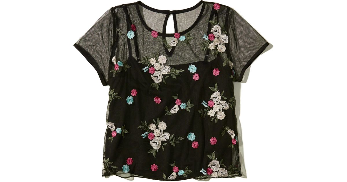 hollister floral top