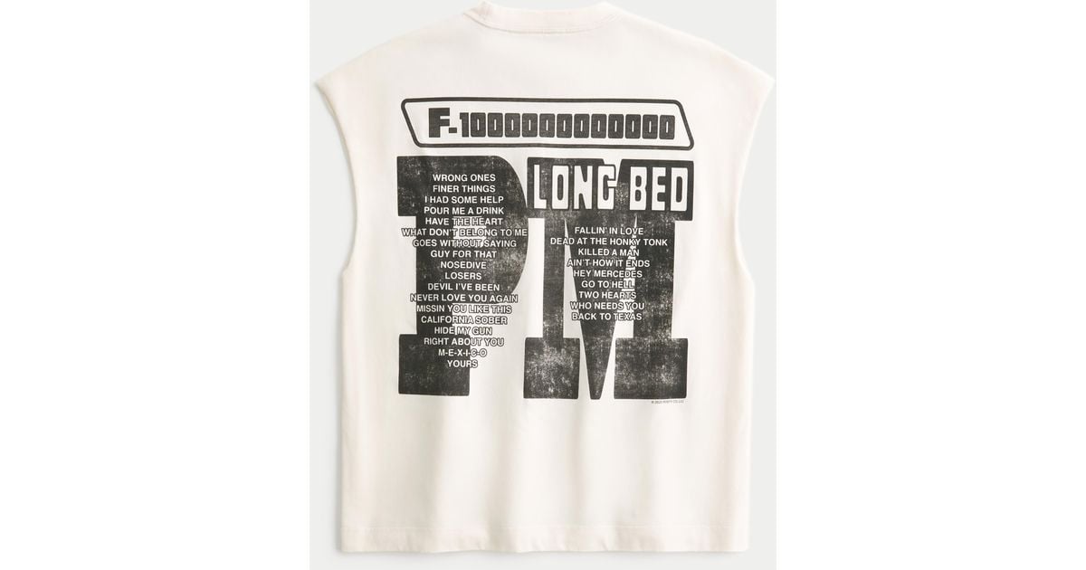 Hollister Boxy Heavyweight Post Malone Graphic Tank in Natural for