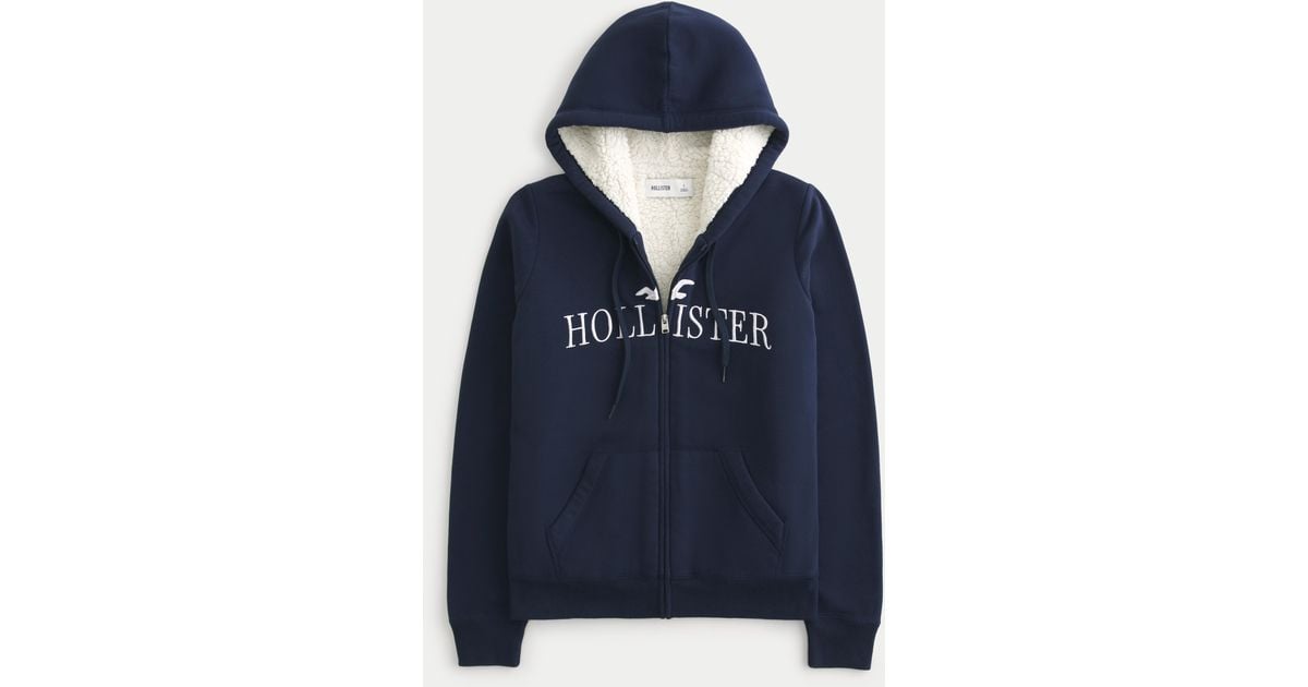 Print logo hoodie hollister top