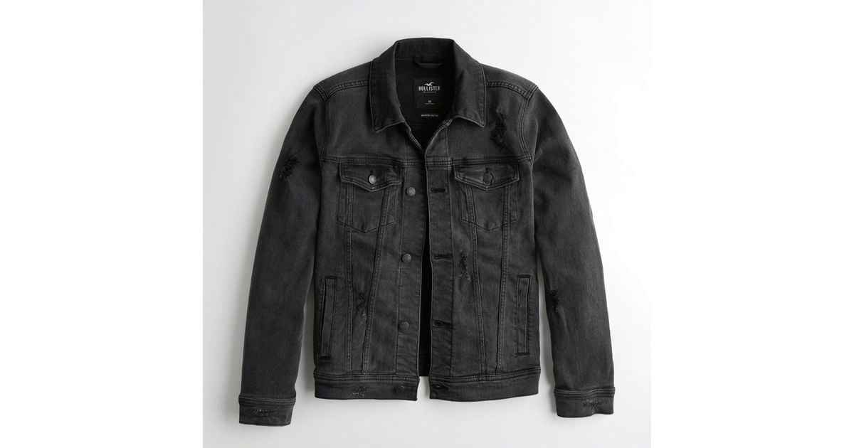 black denim jacket hollister