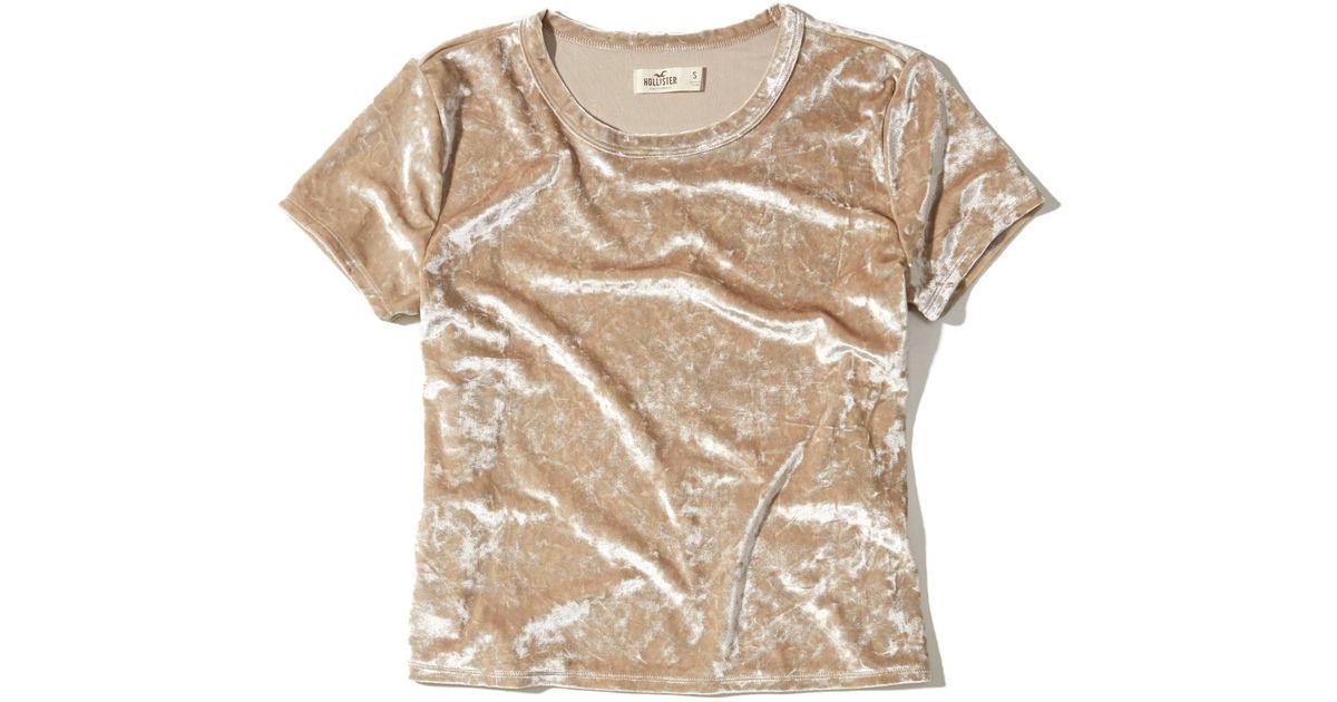 Lyst Hollister Velvet Baby Tshirt in Metallic