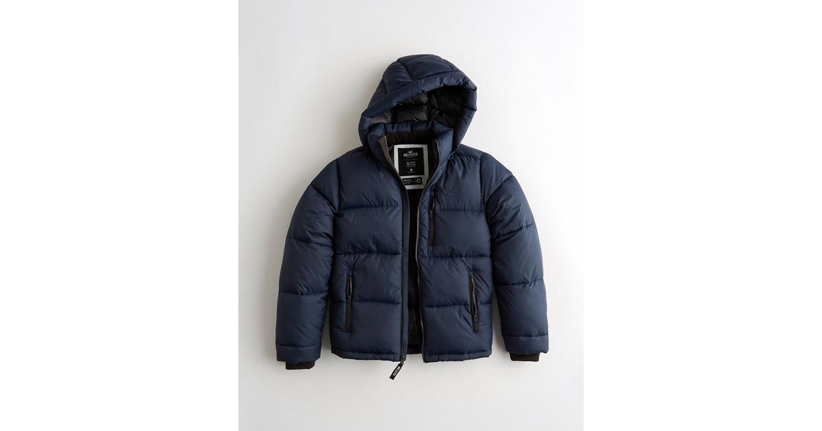 hollister puffer jacket men