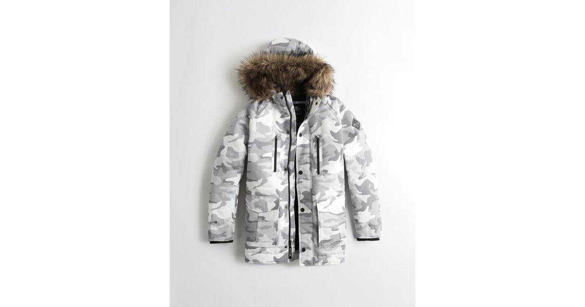 hollister camo parka