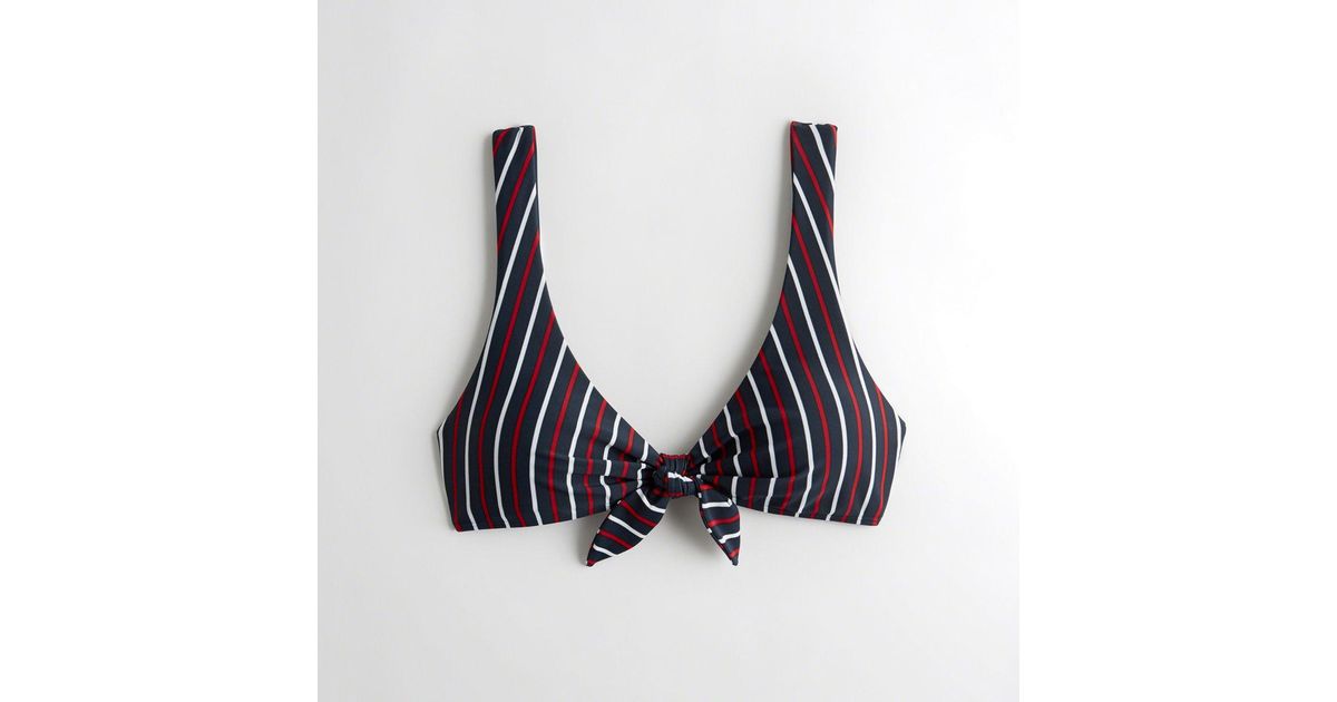 hollister tie front scoop bikini top