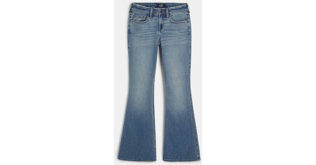 Hollister Low-rise Medium Wash Vintage Flare Jeans in Blue