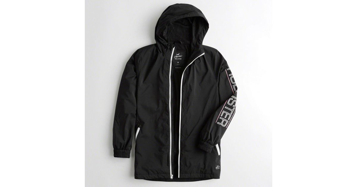 hollister red and black windbreaker