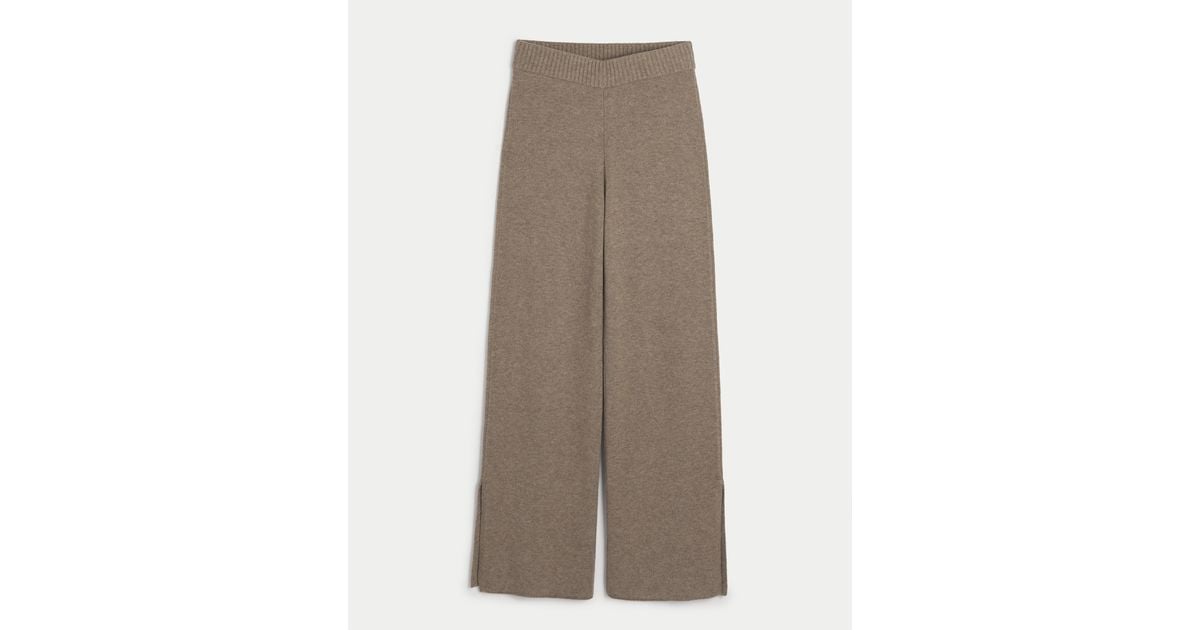 Hollister Gilly Hicks Sweaterknit Flare Pants in Brown Lyst UK