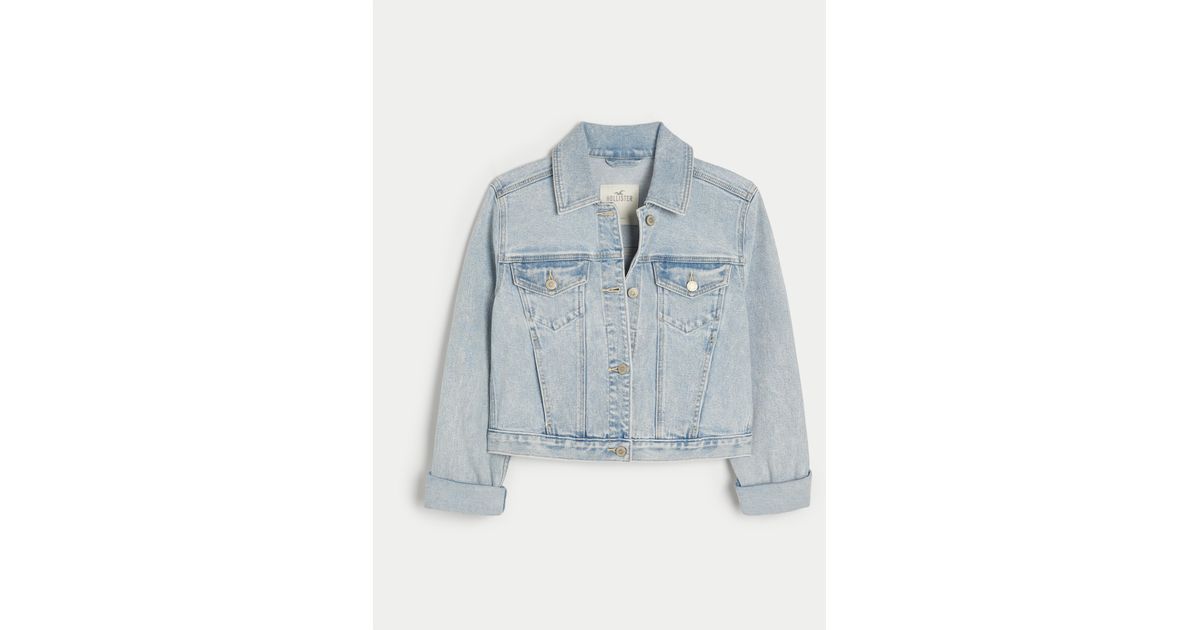Denim hollister jacket clearance