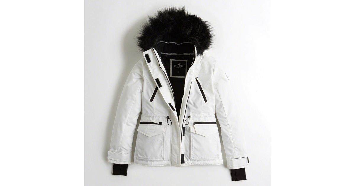 hollister white jacket