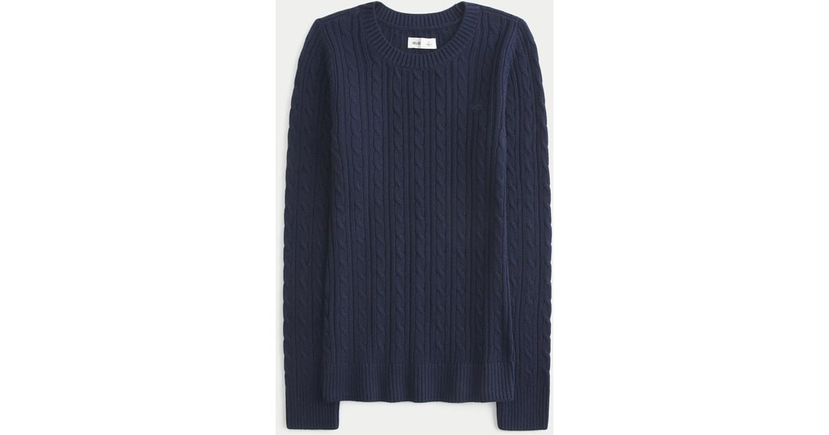 Hollister Cardigan aus Zopfstrick mit Rundhalsausschnitt und