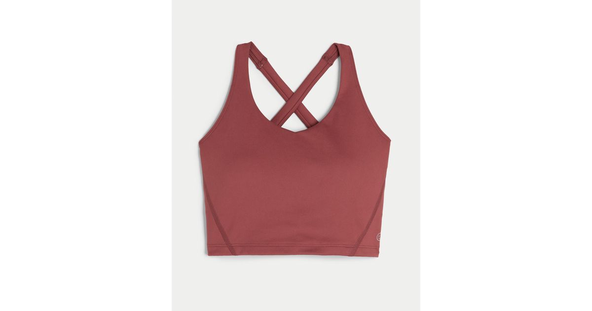 Hollister Gilly Hicks Active Recharge Plunge Sports Bra in Blue