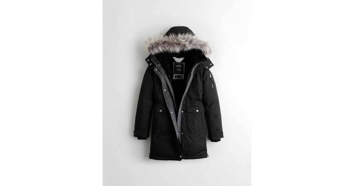 hollister cozy lined down parka