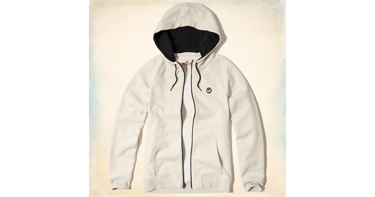 hollister cream hoodie