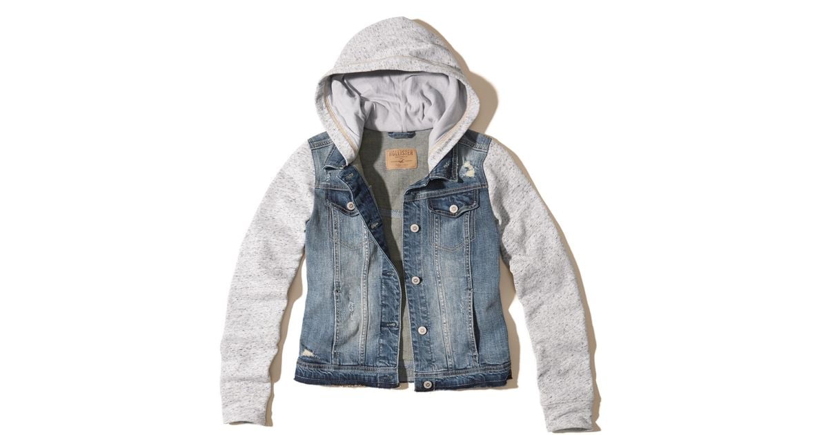 hollister jean hoodie