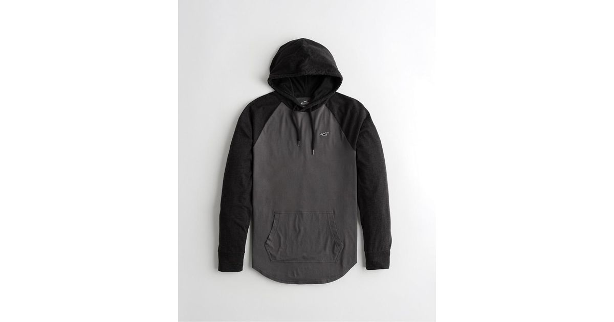 hollister hooded t shirt