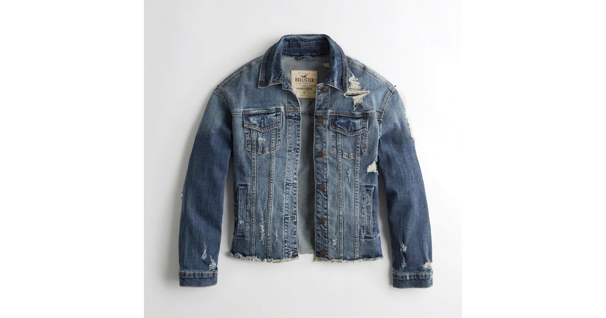 Hollister Ripped Jean Jacket Clearance 