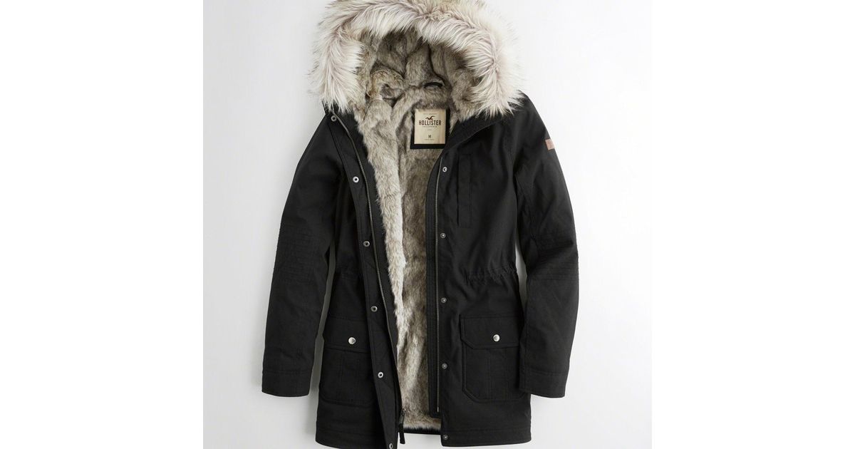 hollister cozy lined down parka