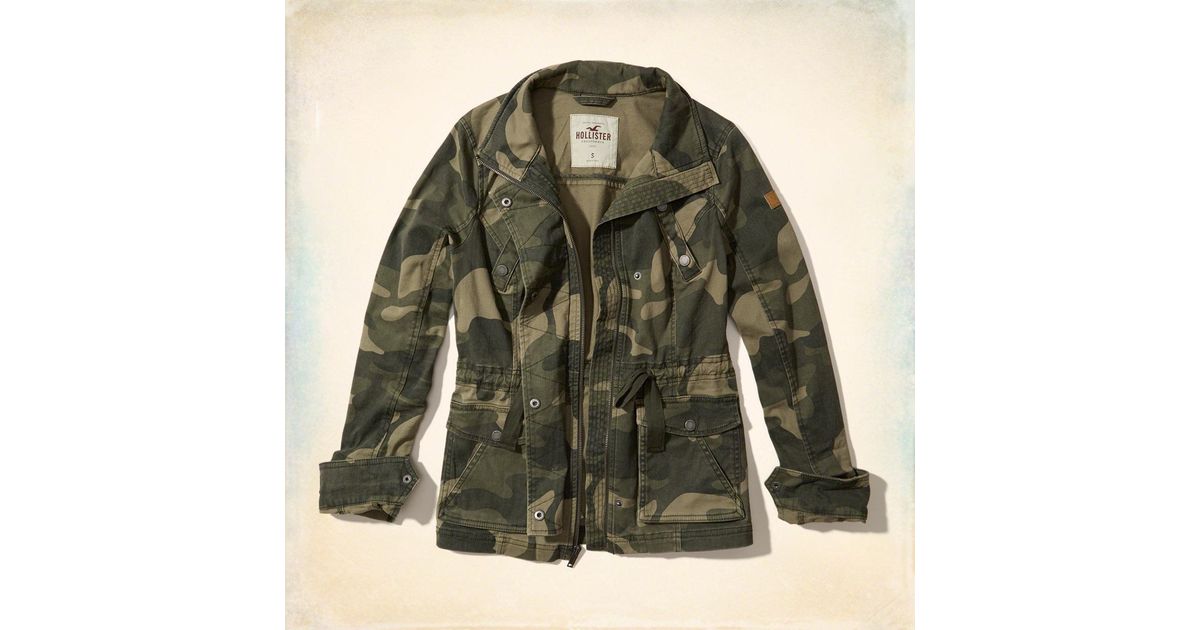 hollister camo parka