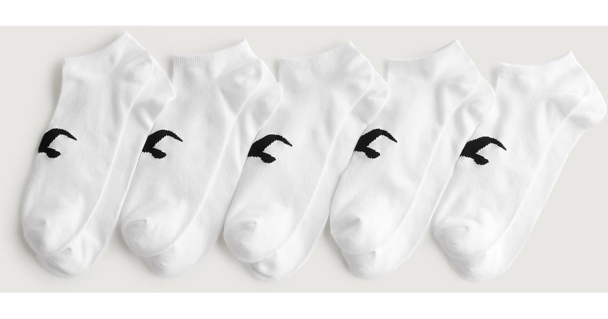 Hollister Logo Icon Ankle Sock 5pack in Natural for Men Lyst UK