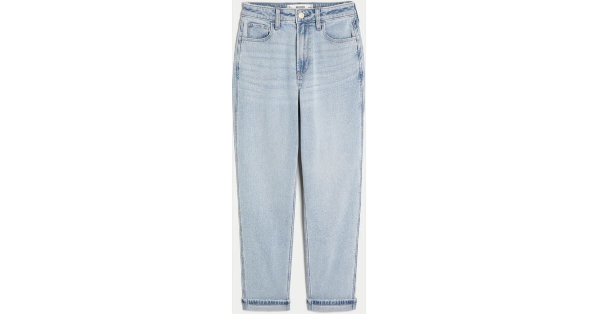 Hollister Ultra High-rise Light Wash Mom Jeans in Blue Lyst UK