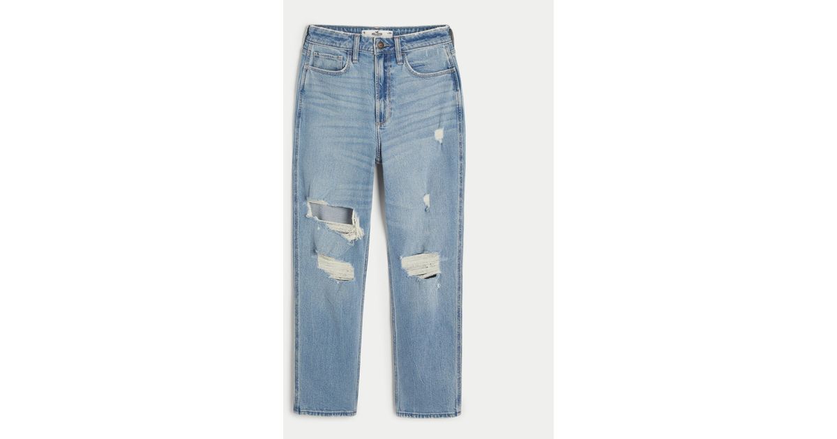 Hollister striped hotsell mom jeans