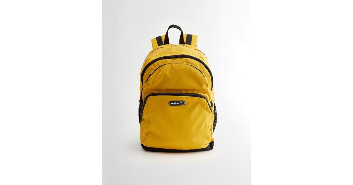yellow hollister backpack