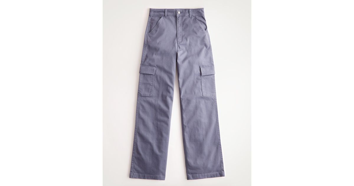 Hollister Ultra Highrise Y2k Baggy Cargo Pants in Blue Lyst UK