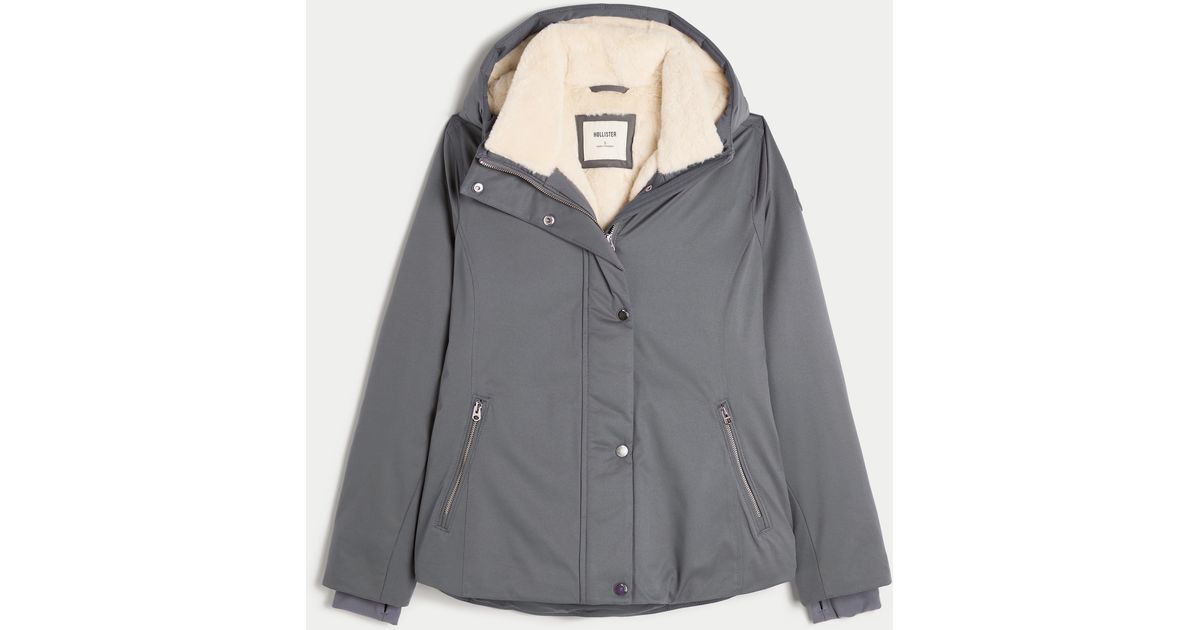 Hollister Navy Faux Fur Lined Luxe Parka Buy Navy Heavyweight