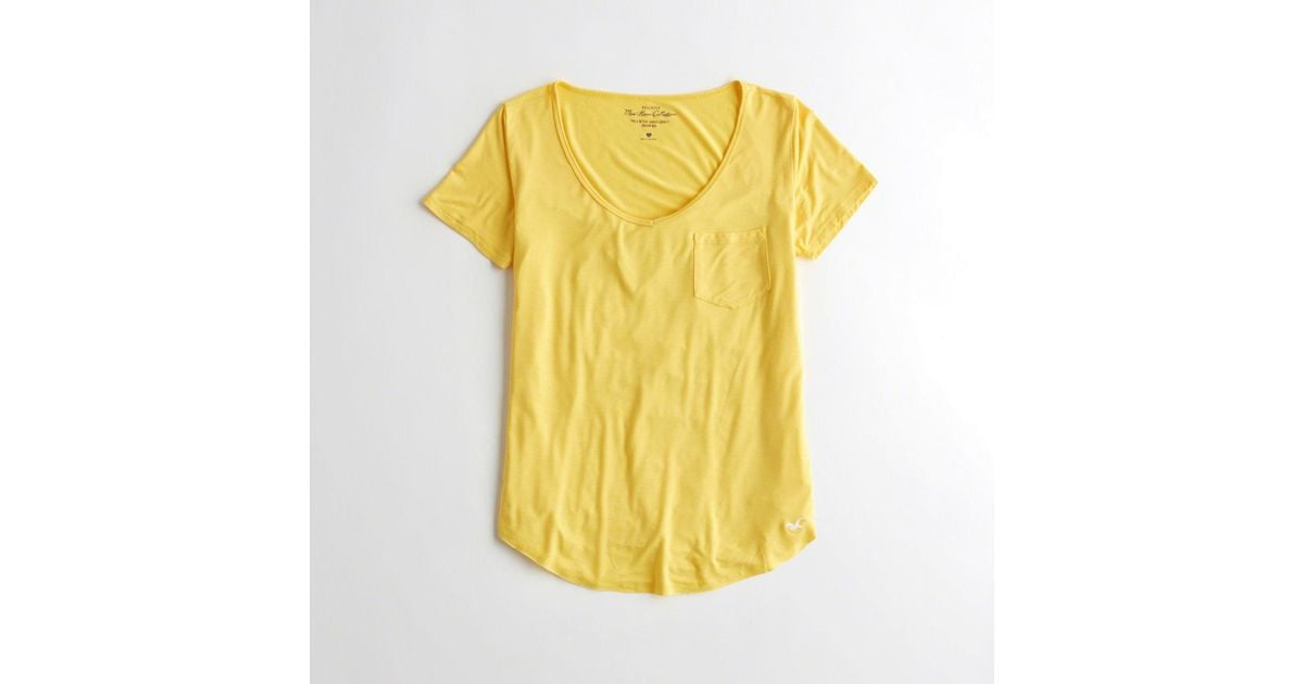 hollister yellow top