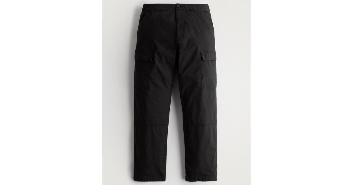 Hollister Baggy Cargo Pullon Pants in Black for Men Lyst UK
