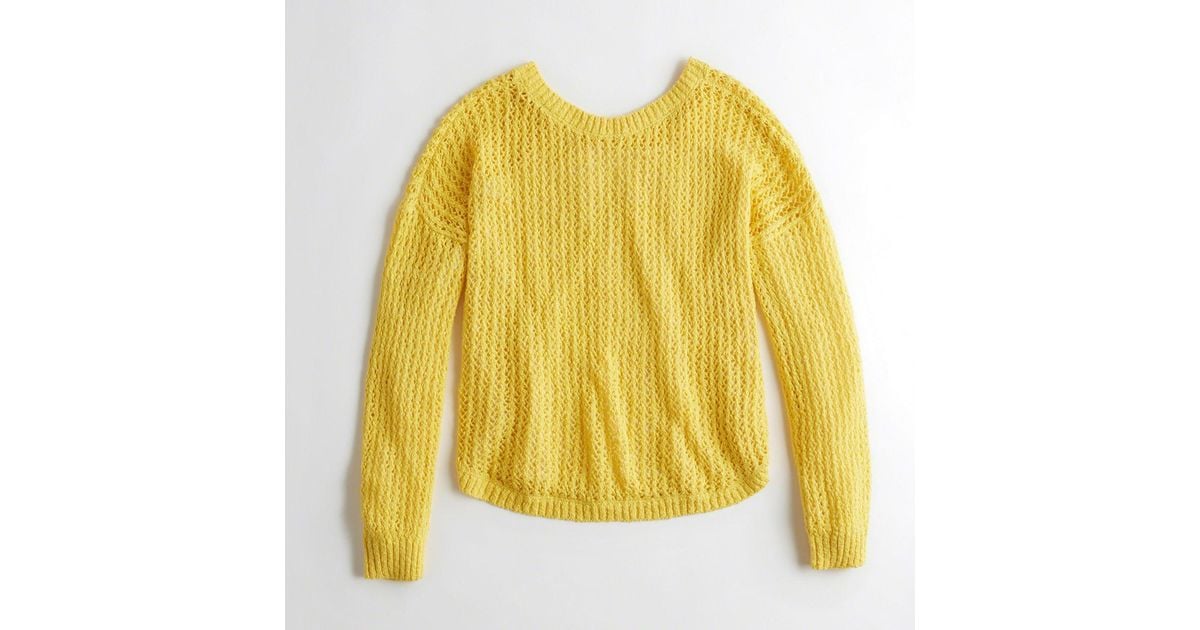 yellow sweater hollister