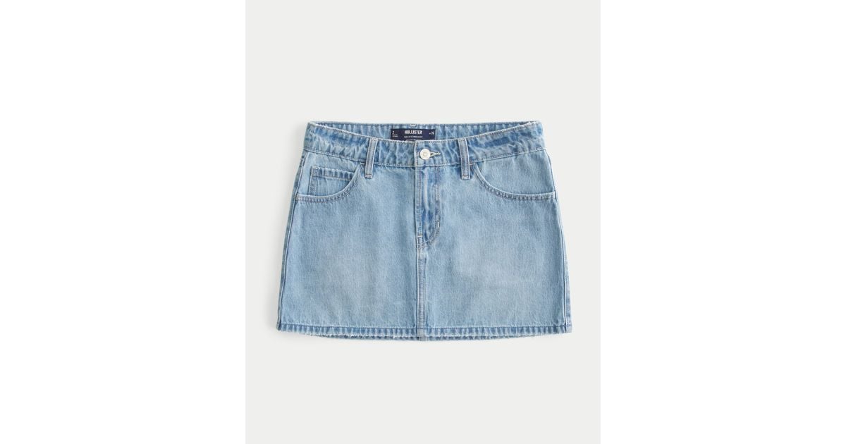 Black jean skirt hollister hotsell