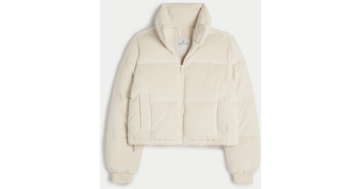 Hollister white puffer cheap