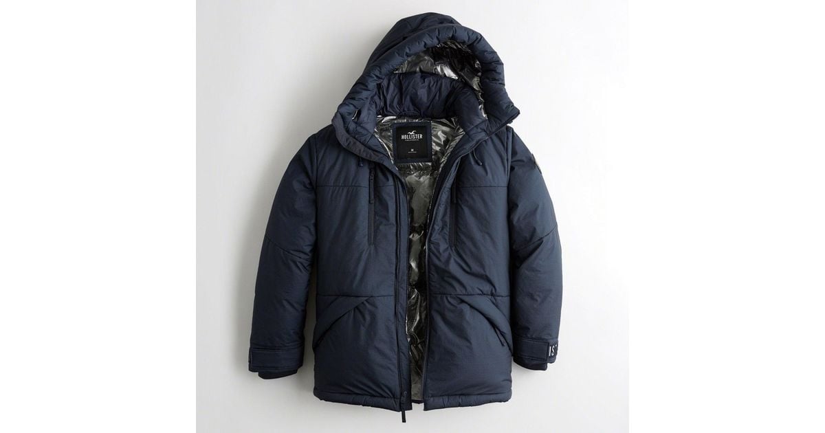 longline puffer parka hollister