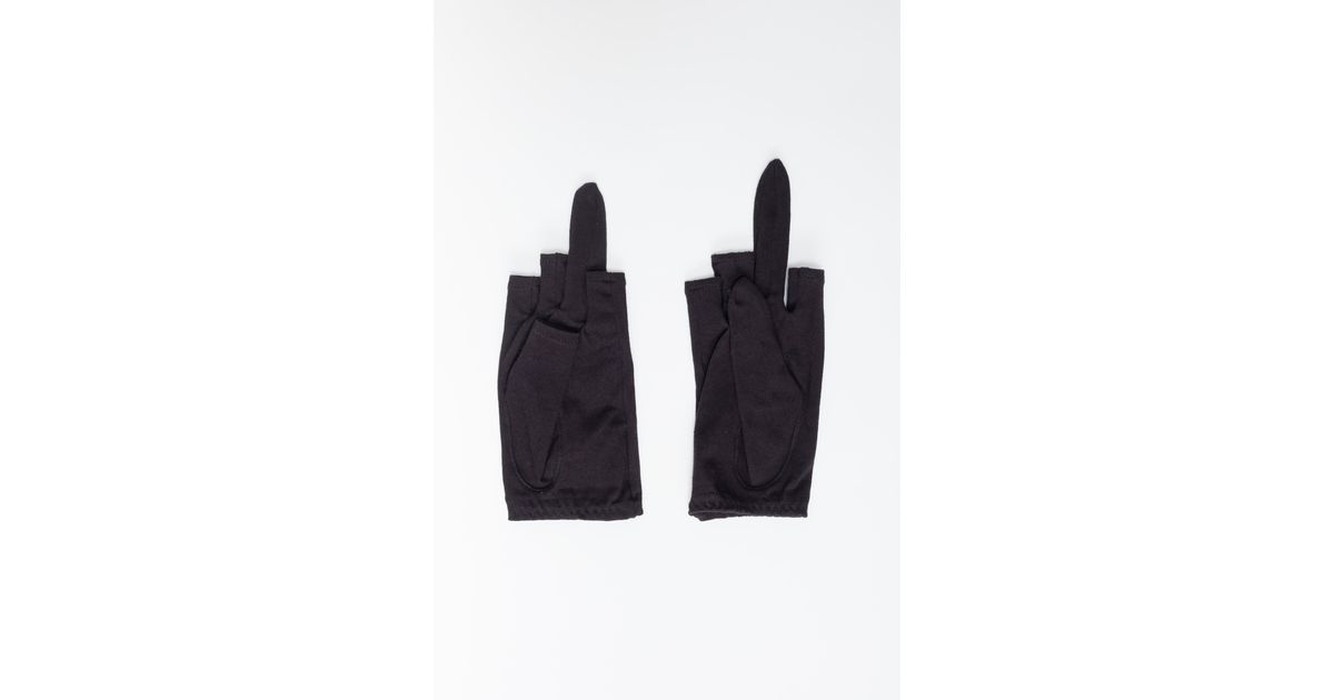 Yohji Yamamoto Finger Cut Gloves in Blue Lyst