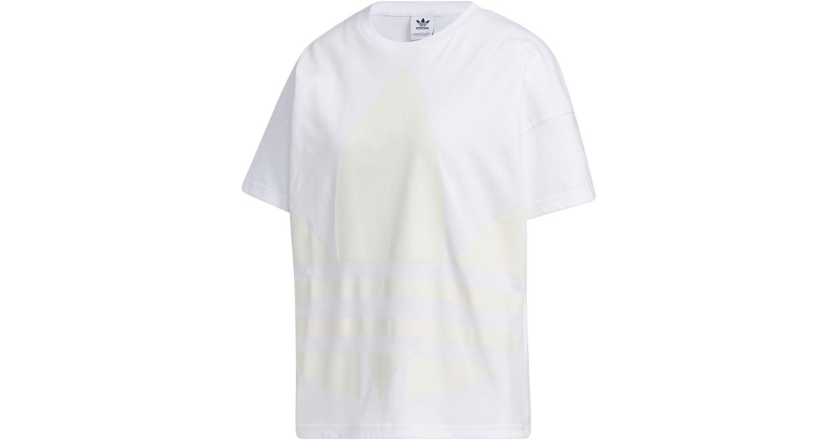 Adidas Originals Large Logo Regular Fit T Shirt In White Lyst UK Adidas Originals Large Logo Regular Fit T Shirt In White Lyst UK