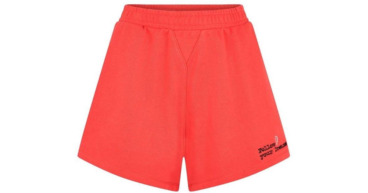 Red champion sales sweat shorts