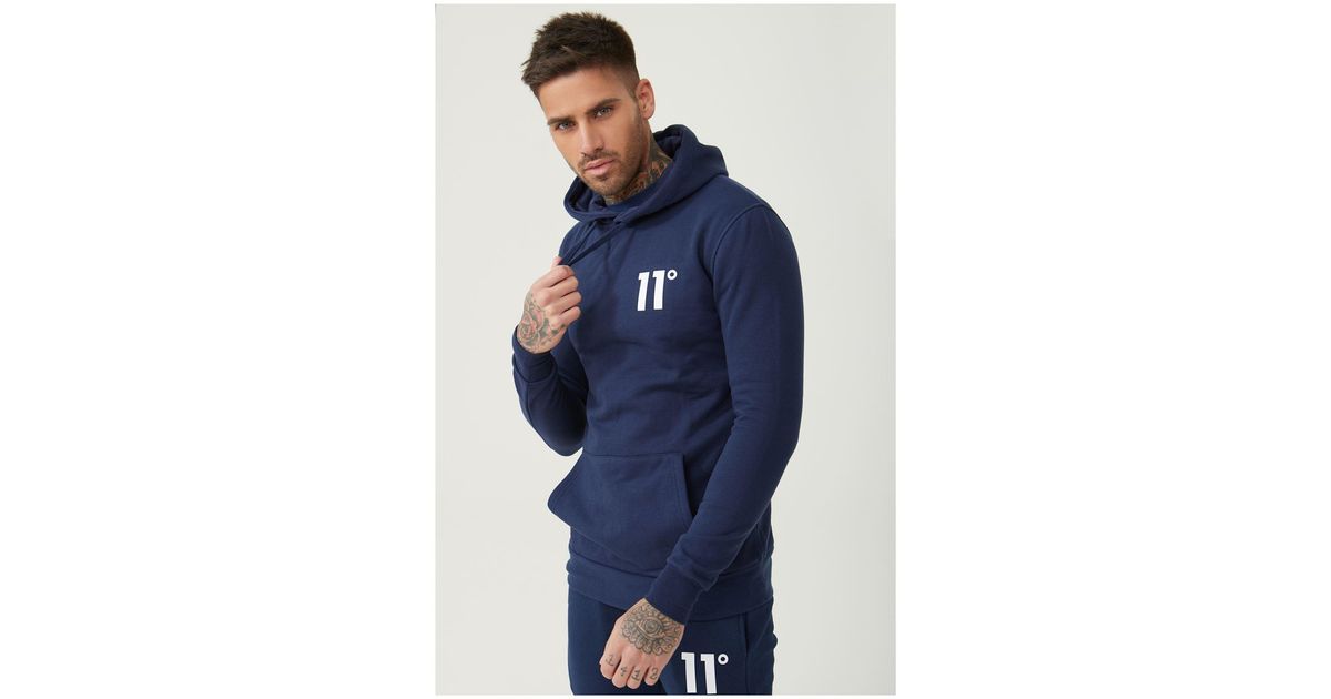 11 degrees navy hoodie