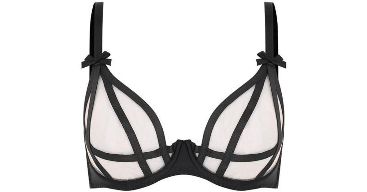 Briella Plunge Underwired Bra in Black/Sand | By Agent Provocateur New In