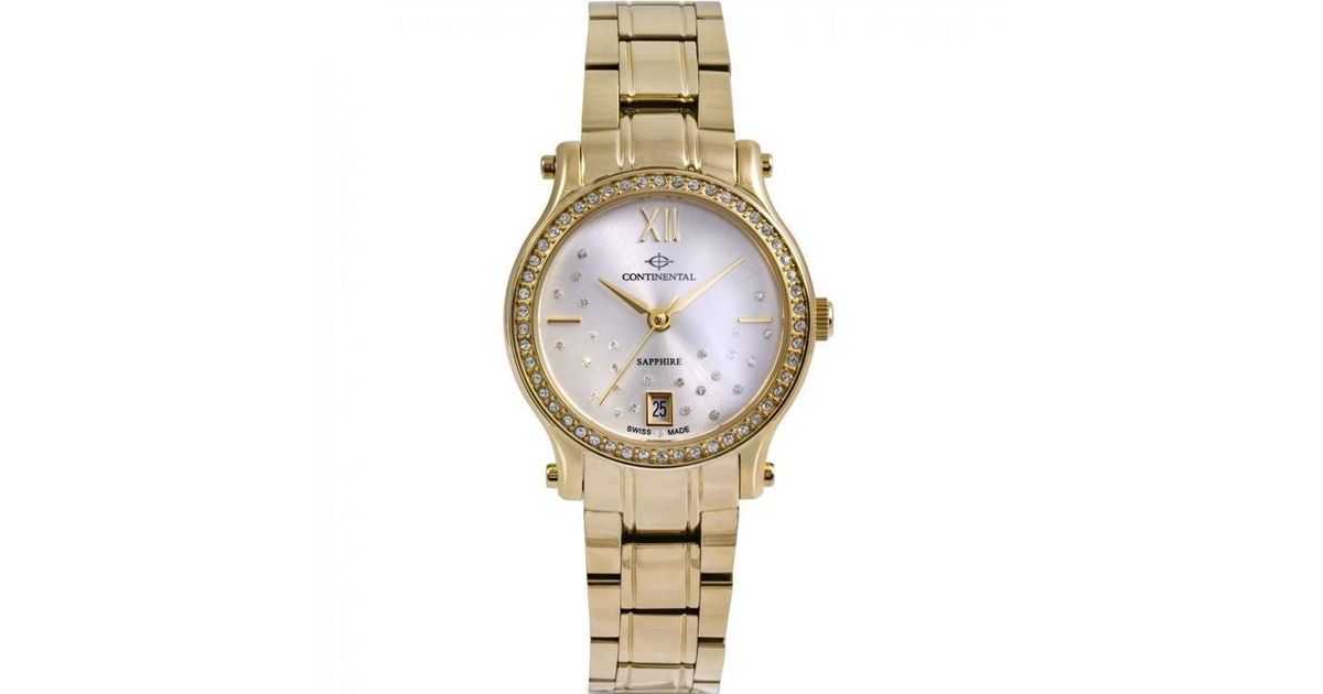 Continental Ladies Crystaline Watch in Metallic Lyst UK
