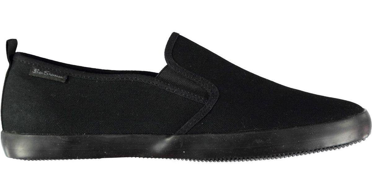 ben sherman leigh slip on canvas trainers