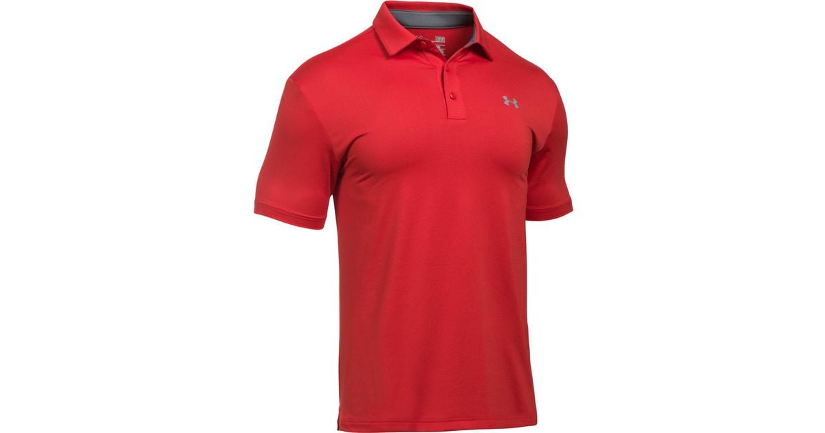 red under armour polo shirt