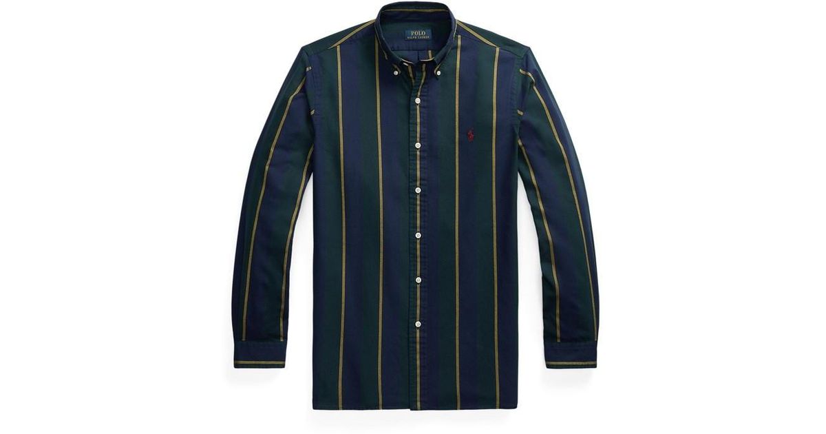 Polo Ralph Lauren Striped Oxford Shirt in Blue for Men | Lyst UK
