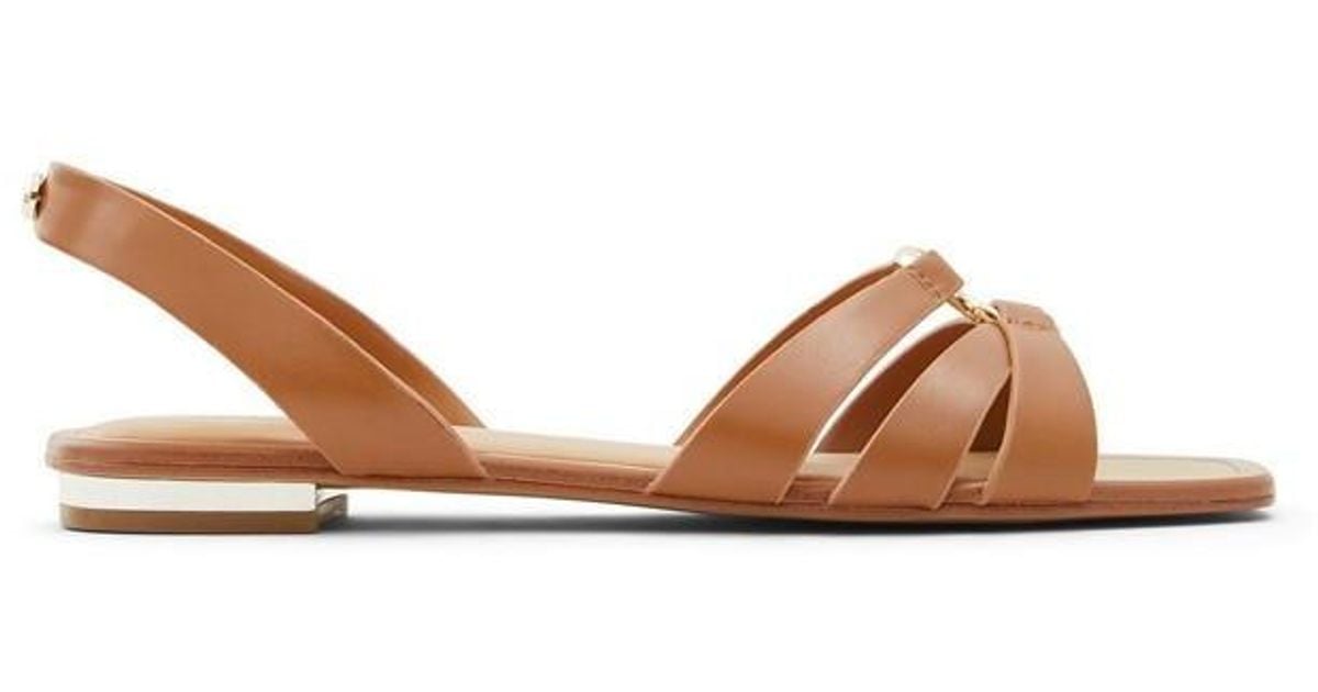 ALDO Marassi Flat Sandals in Brown | Lyst UK