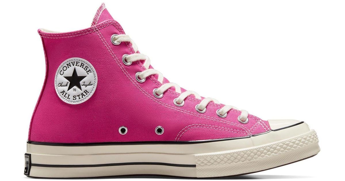 Converse Adults Chuck 70 Fall Tone Canvas High-Top Trainers in Pink ...