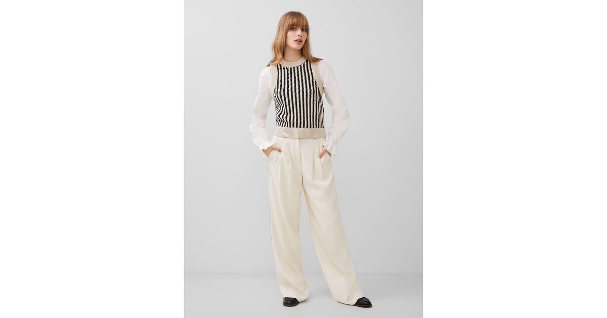 French Connection Moma Crew Neck Jumper in White Lyst UK