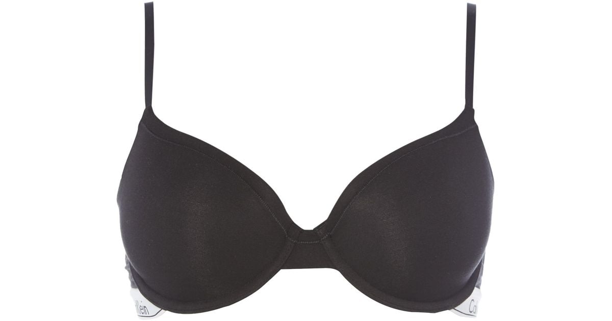 Calvin klein Modern Cotton Tshirt Bra in Black Lyst