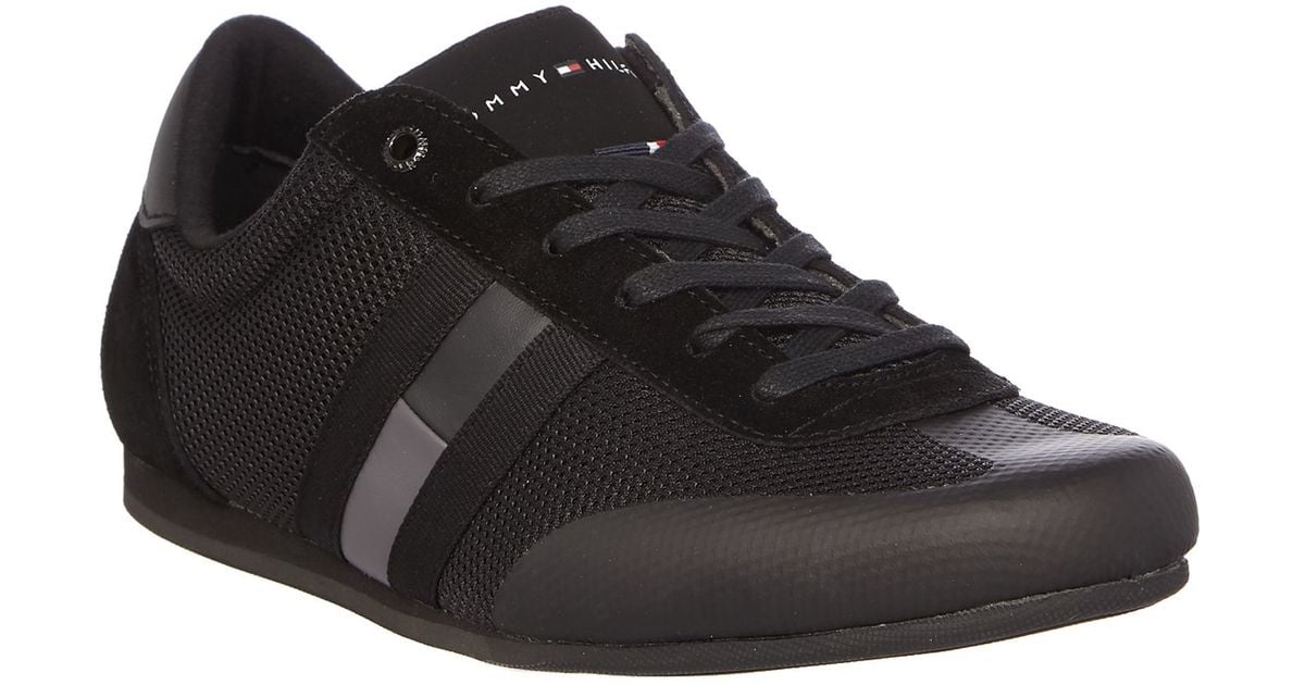 Tommy Hilfiger Leather Rusc Trainers in Black for Men - Lyst