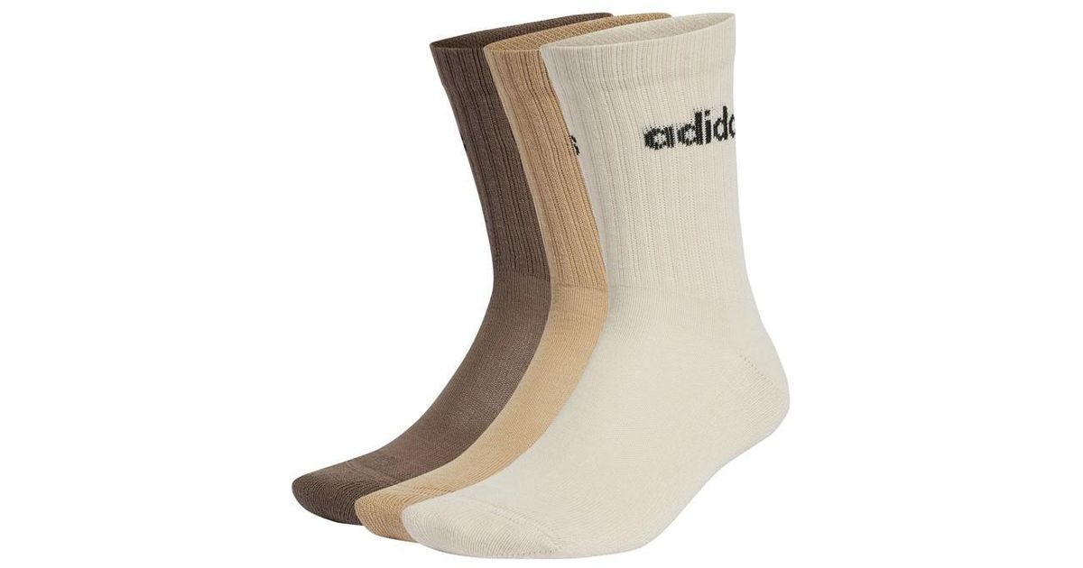 adidas C Lin Crew 3p Sock in Brown | Lyst UK